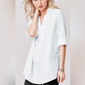 Garnet Hill Long Sleeve Tunic Blouse | SIZE PP